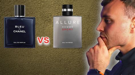 allure homme sport vs bleu de chanel|chanel allure homme sport boots.